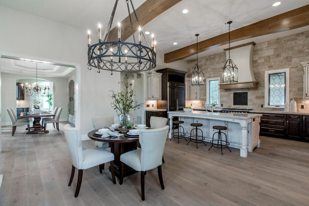 rustic contemporary staging