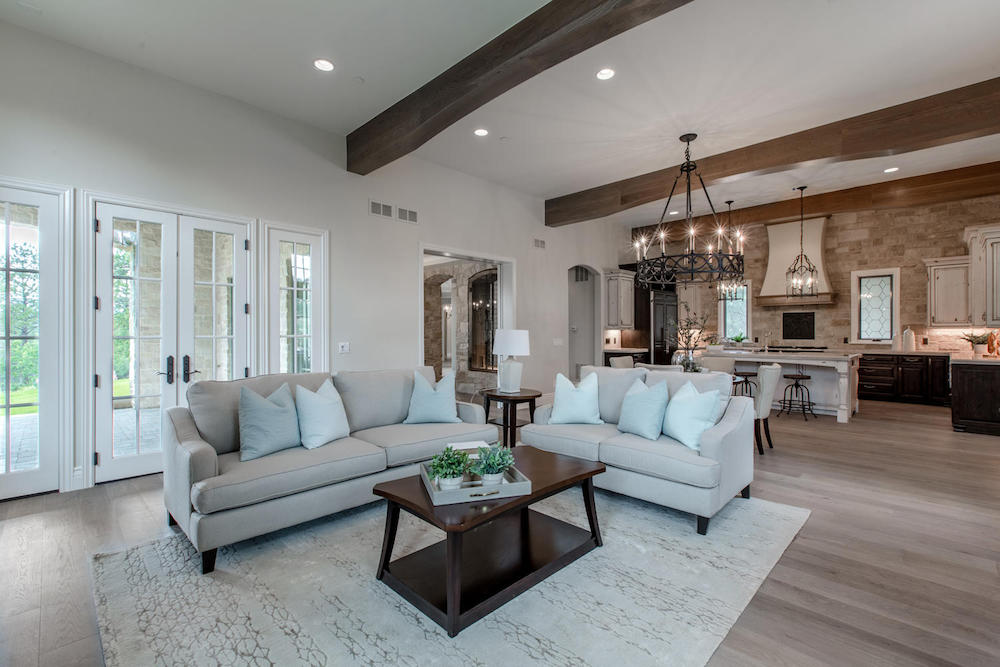 rustic contemporary staging