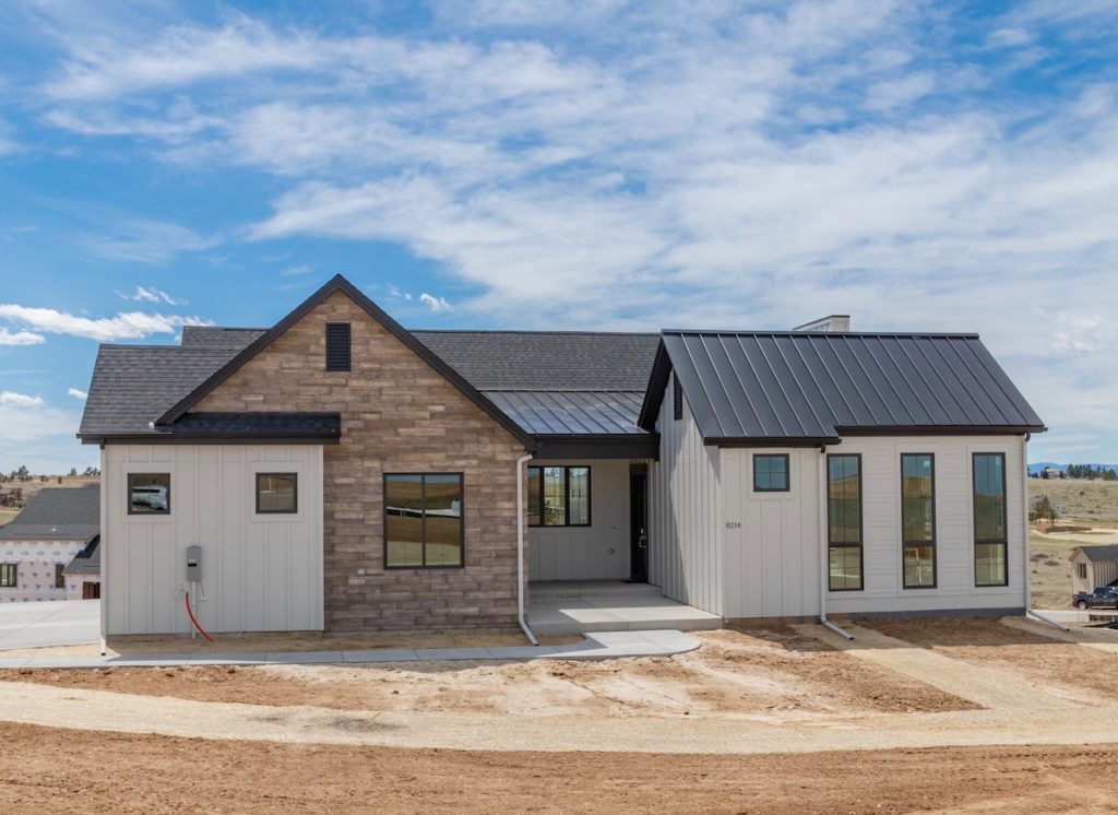 rustic modern model home