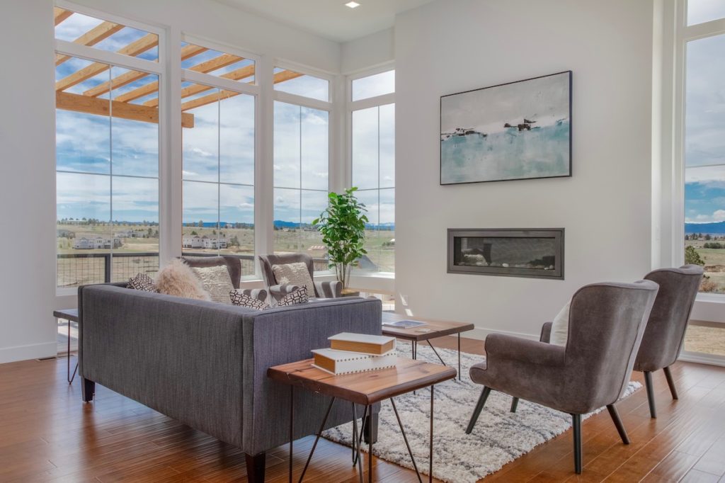 rustic modern model home